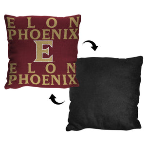 NCAA Elon Phoenix Stacked Pillow 20x20 Inches