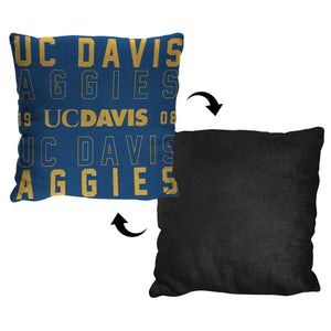 NCAA UC Davis Aggies Stacked Pillow 20x20 Inches