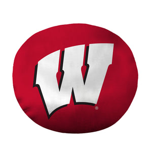 NCAA Wisconsin Badgers Round Travel Cloud Pillow, 11 inches