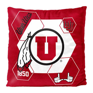 NCAA Utah Utes Connector Velvet Reverse Pillow 16x16 Inches