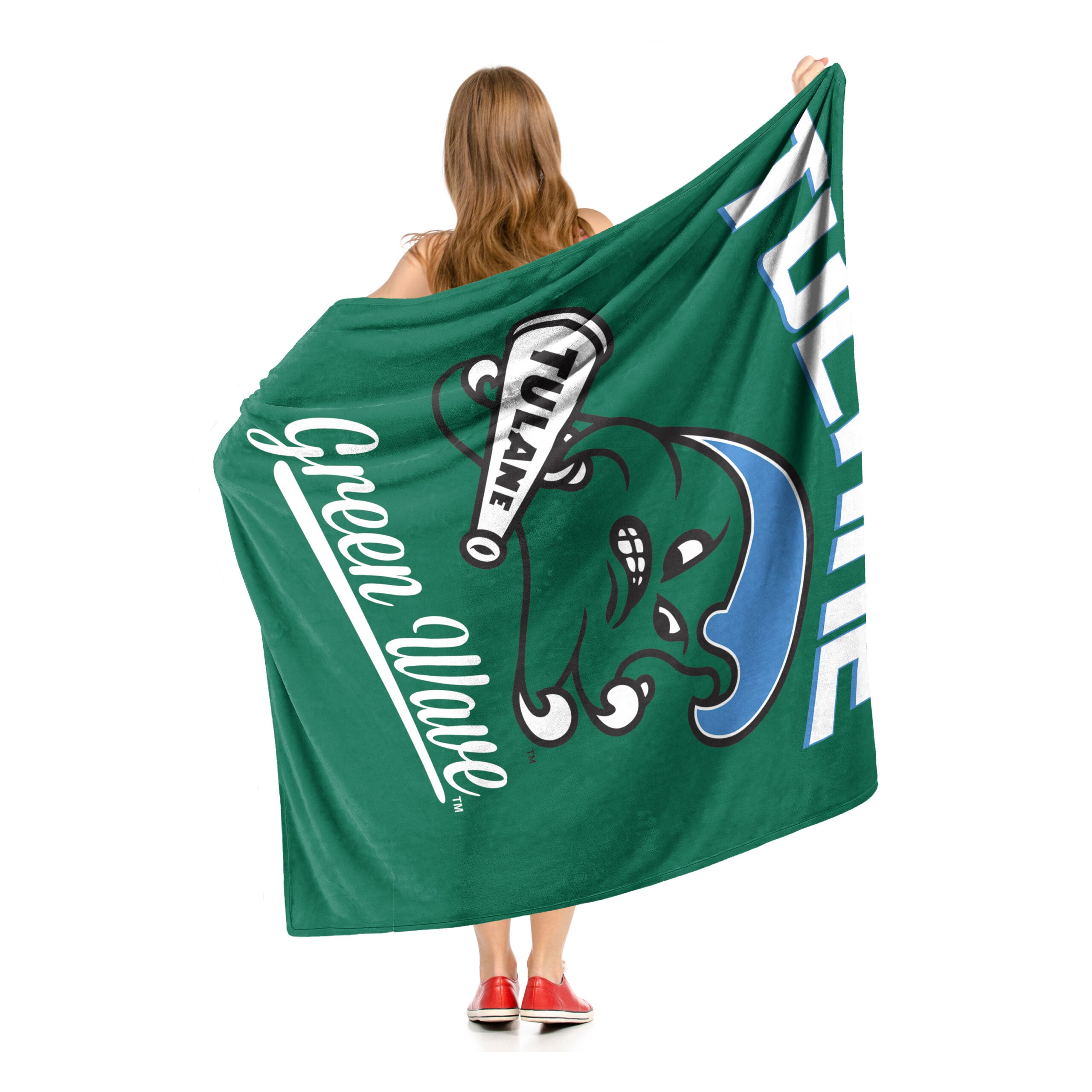 NCAA Tulane Green Wave Alumni Silk Touch Throw Blanket 50x60 Inches