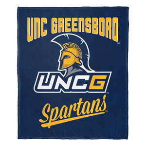 NCAA UNC Greensboro Spartans Alumni Silk Touch Throw Blanket 50x60 Inches