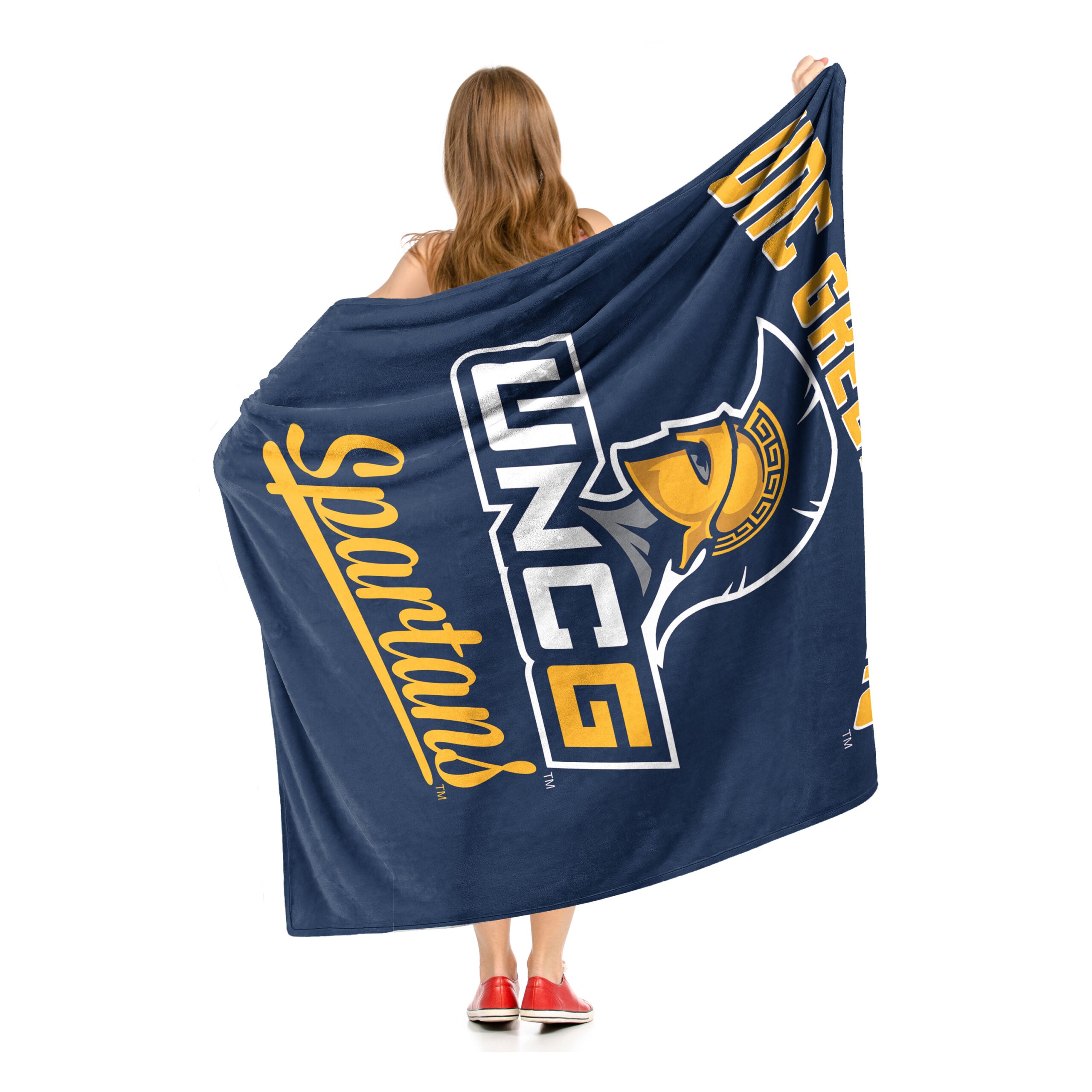 NCAA UNC Greensboro Spartans Alumni Silk Touch Throw Blanket 50x60 Inches