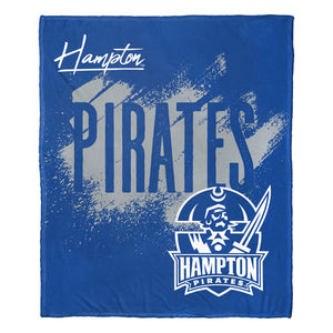 NCAA Hampton Pirates School Tradition Silk Touch Throw Blanket 50x60 Inches