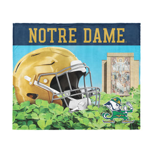 Notre Dame Fighting Irish NCAA Clover Silk Touch Throw Blanket 50x60 inches