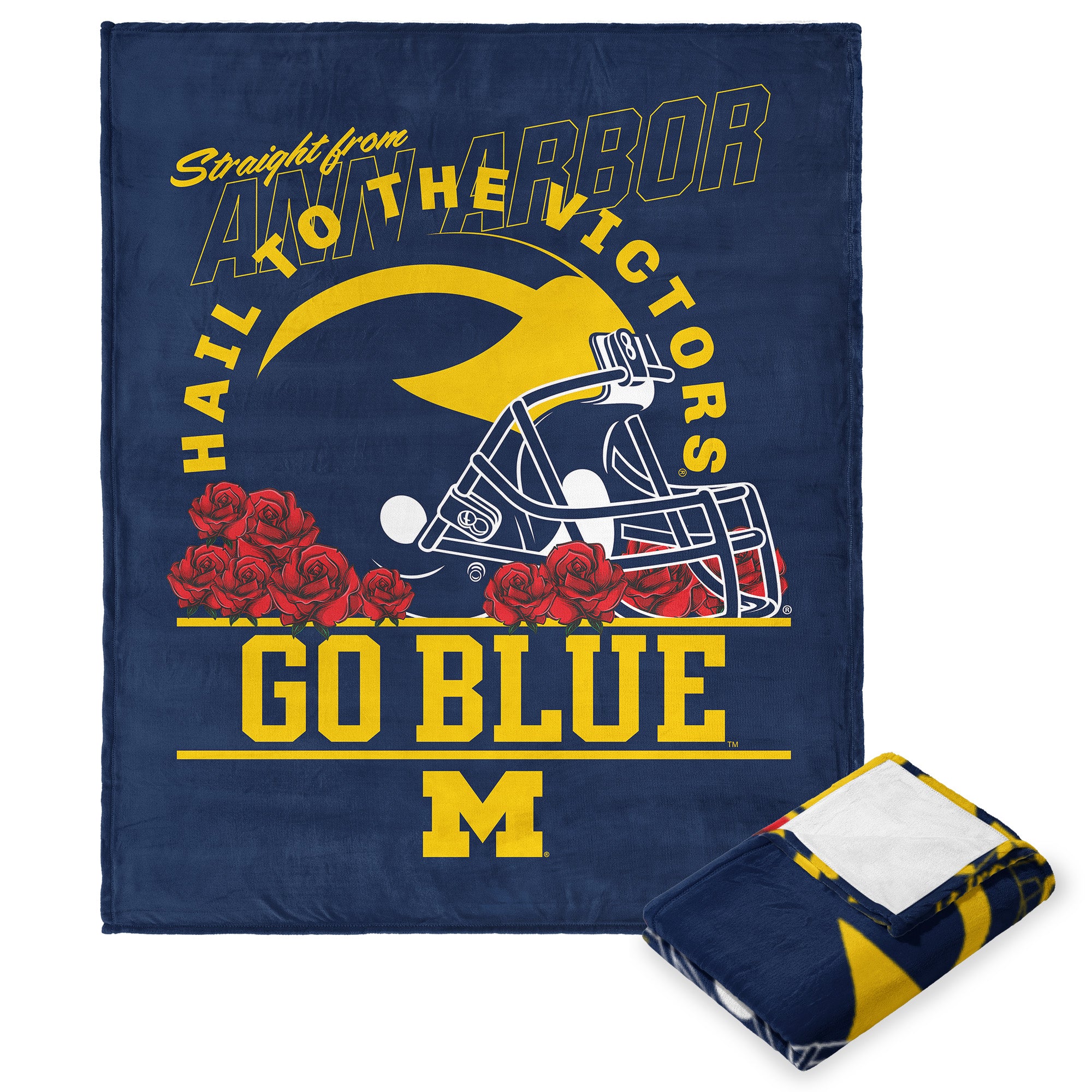 Michigan Wolverines NCAA The Victors Silk Touch Throw Blanket 50X60 Inches