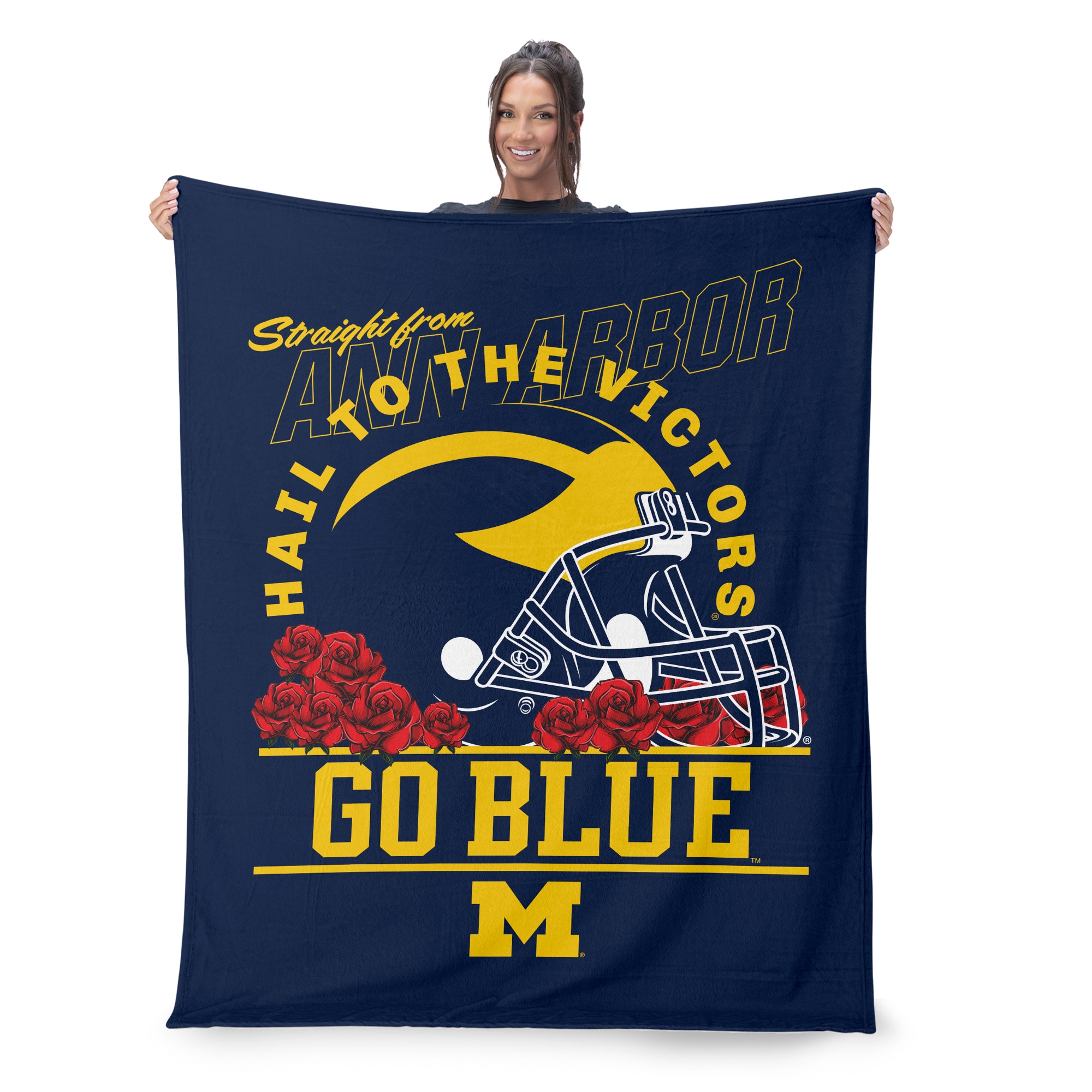 Michigan Wolverines NCAA The Victors Silk Touch Throw Blanket 50X60 Inches