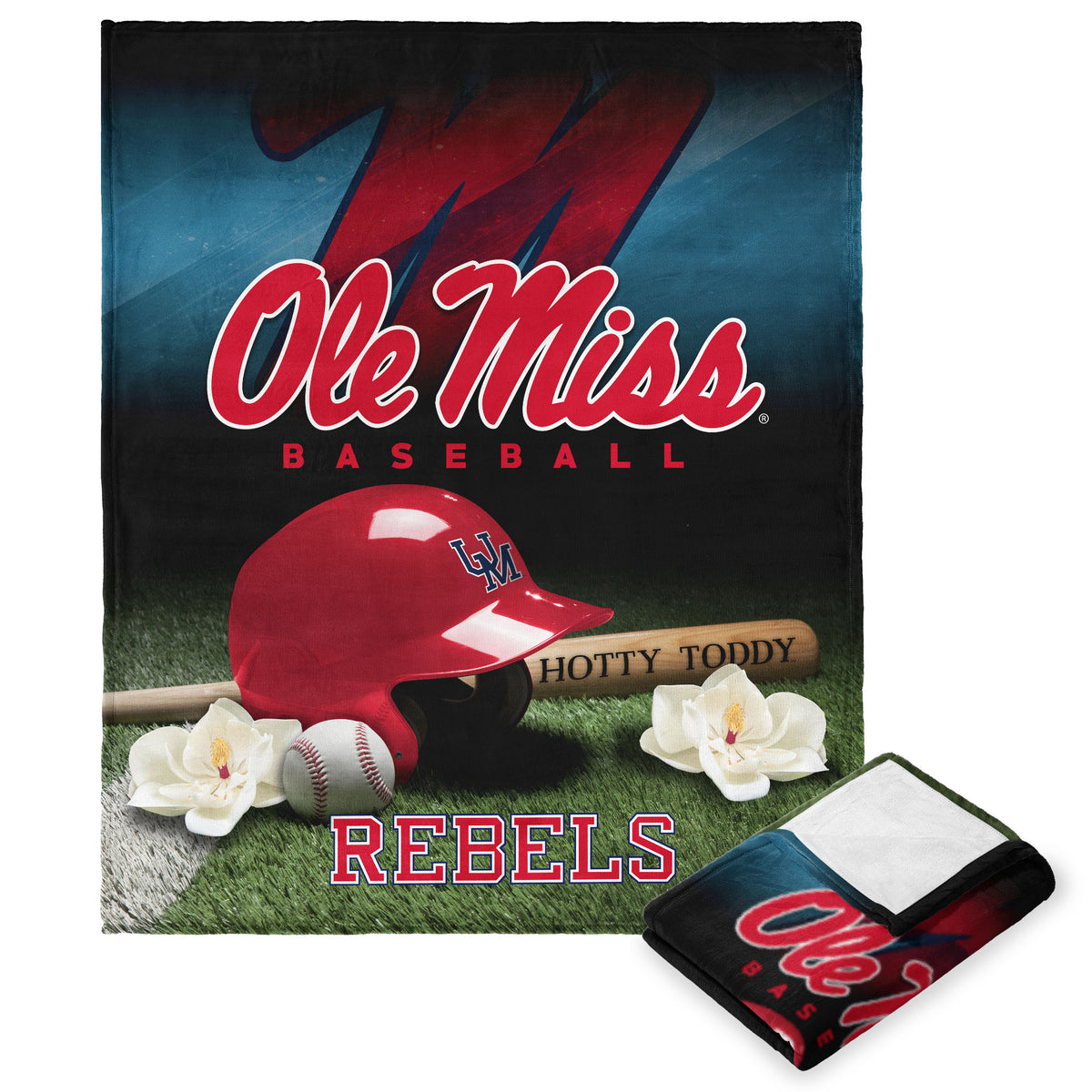 NCAA Mississippi Baseball Love Silk Touch Throw 50×60 Inches