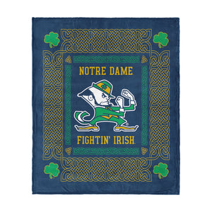 Notre Dame Fighting Irish NCAA Heritage Silk Touch Throw Blanket 50x60 inches