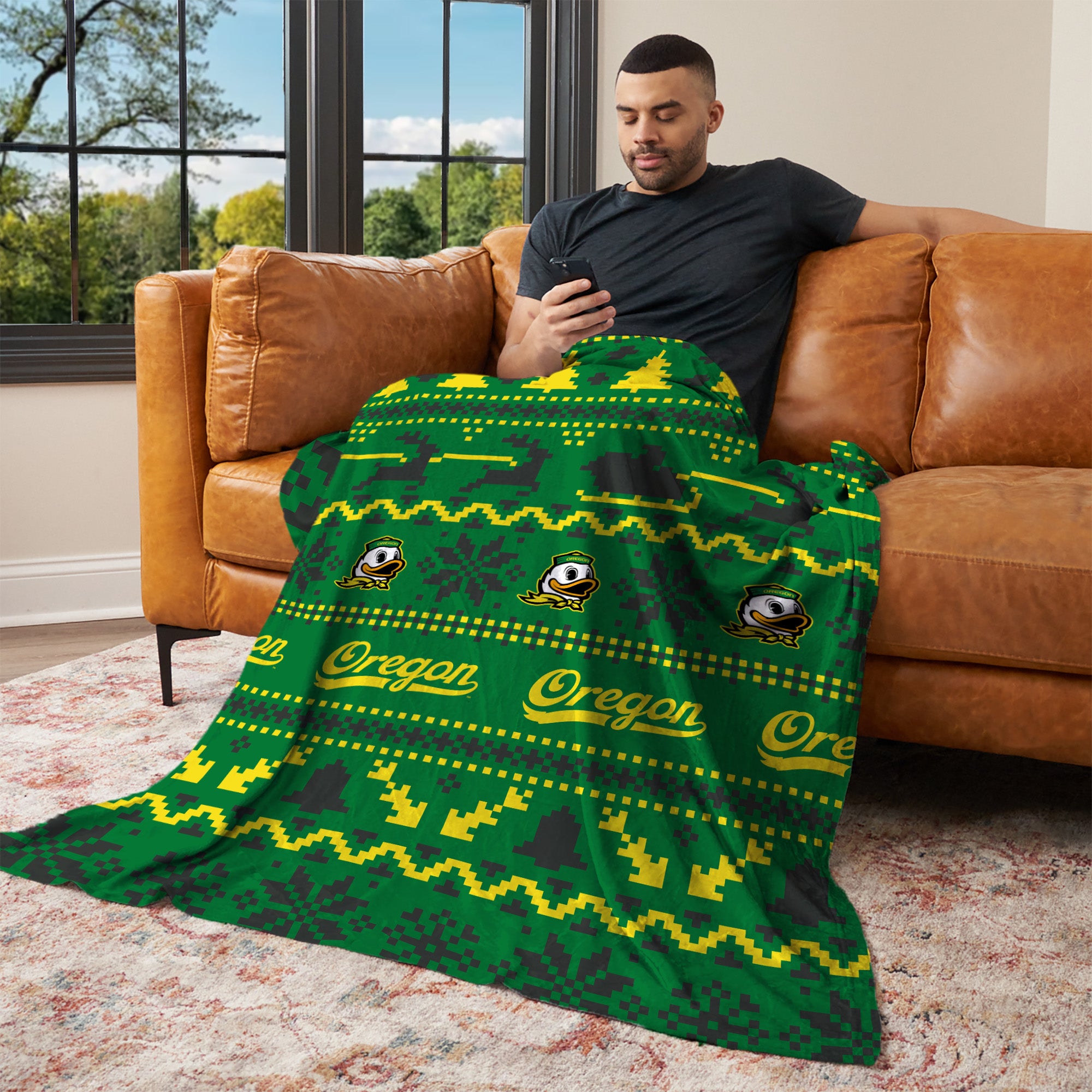 No sew hot blanket, Oregon Ducks