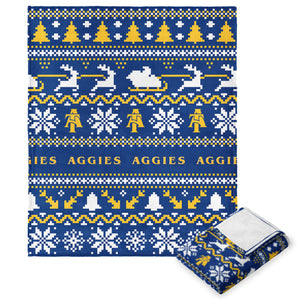 North Carolina A&T Aggies NCAA Xmas Time Silk Touch Throw Blanket 50X60 Inches