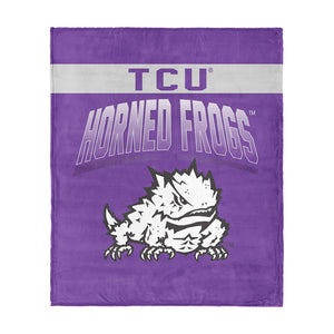 TCU Horned Frogs NCAA Bevel Silk Touch Throw Blanket 50x60 inches