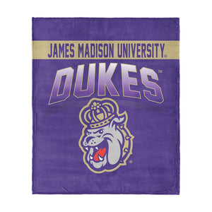James Madison Dukes NCAA Bevel Silk Touch Throw Blanket 50x60 inches
