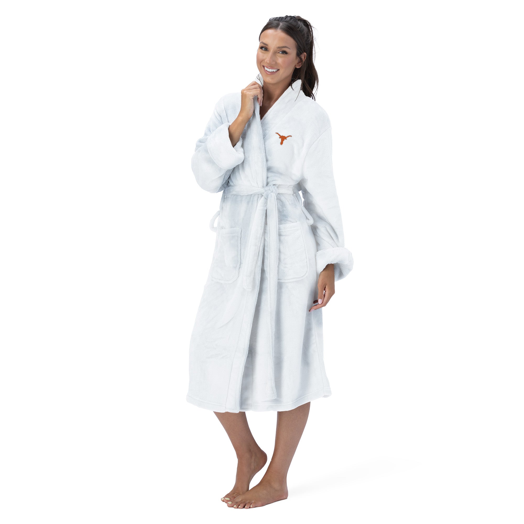 Texas Longhorns NCAA White Unisex Robe Small/Medium