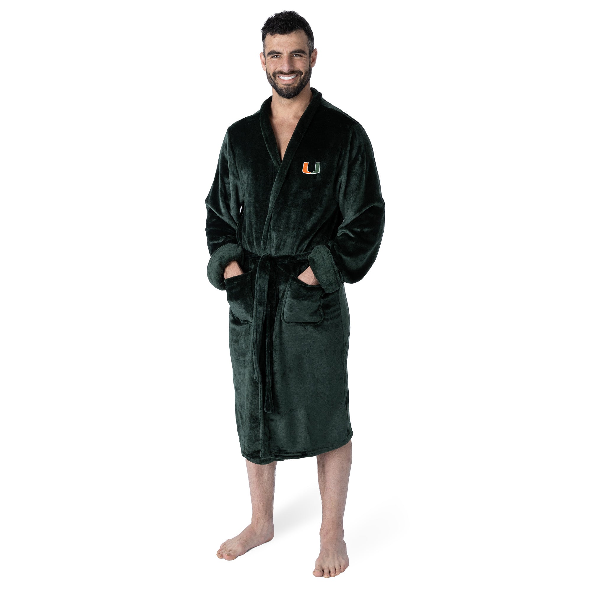 Belichick Robe Miami Hurricanes NCAA L/XL Silk Touch Robe 26x47 Inches