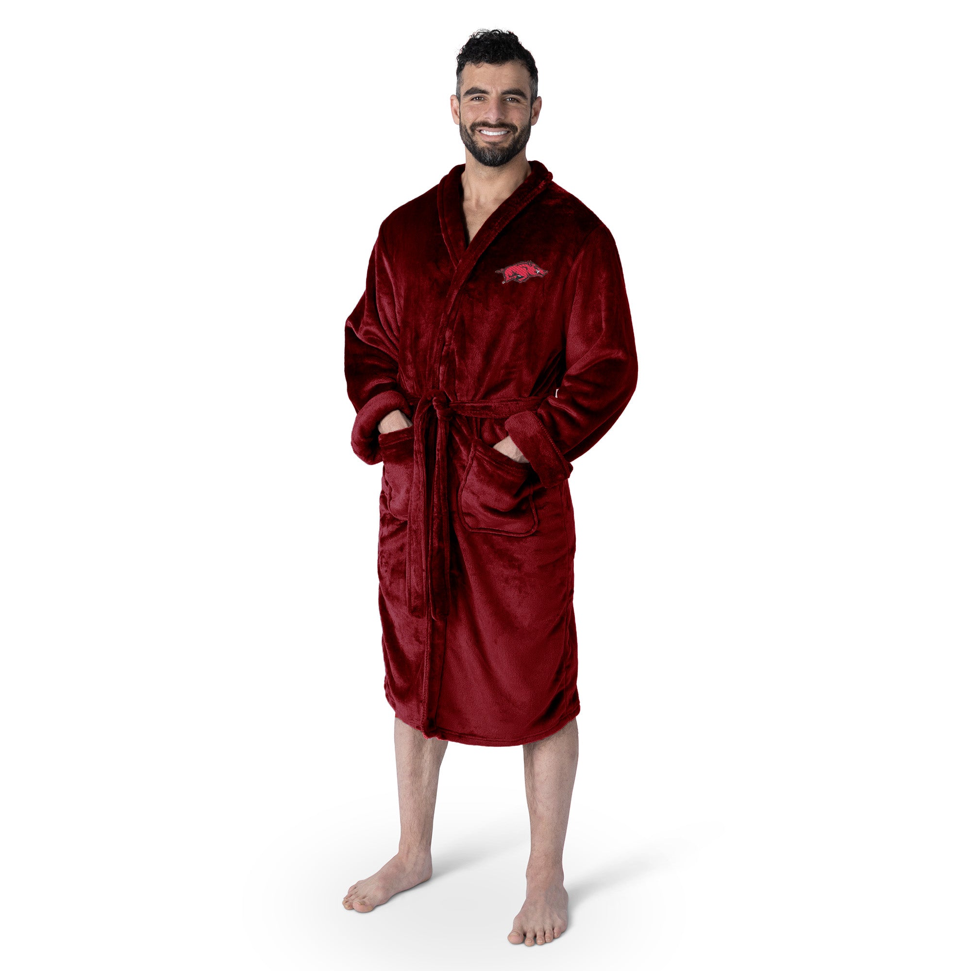 NCAA Arkansas Razorbacks L/XL Silk Touch Robe 26x47 Inches