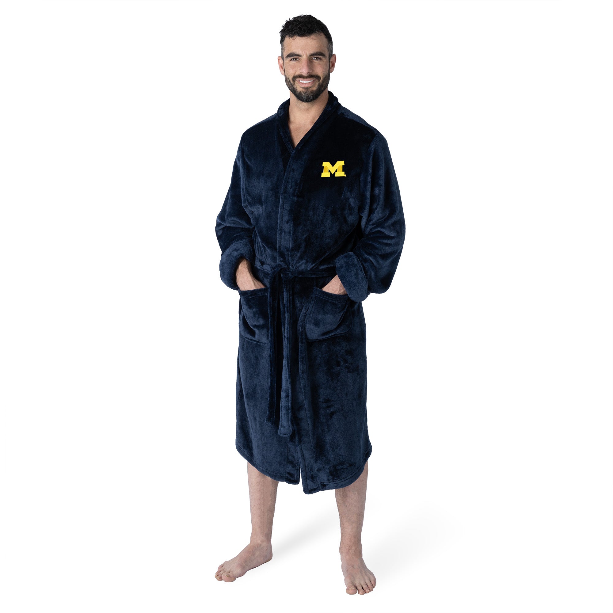 NCAA Michigan Wolverines L/XL Bathrobe 26x47 Inches