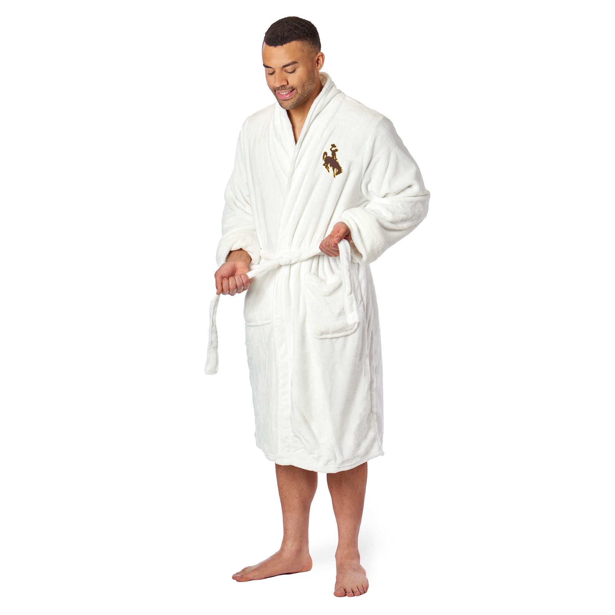 NCAA Wyoming Cowboys L/XL Bathrobe 26x47 Inches