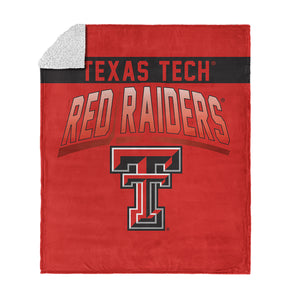 Texas Tech Red Raiders NCAA Bevel Silk Touch Sherpa Throw Blanket 50x60 inches