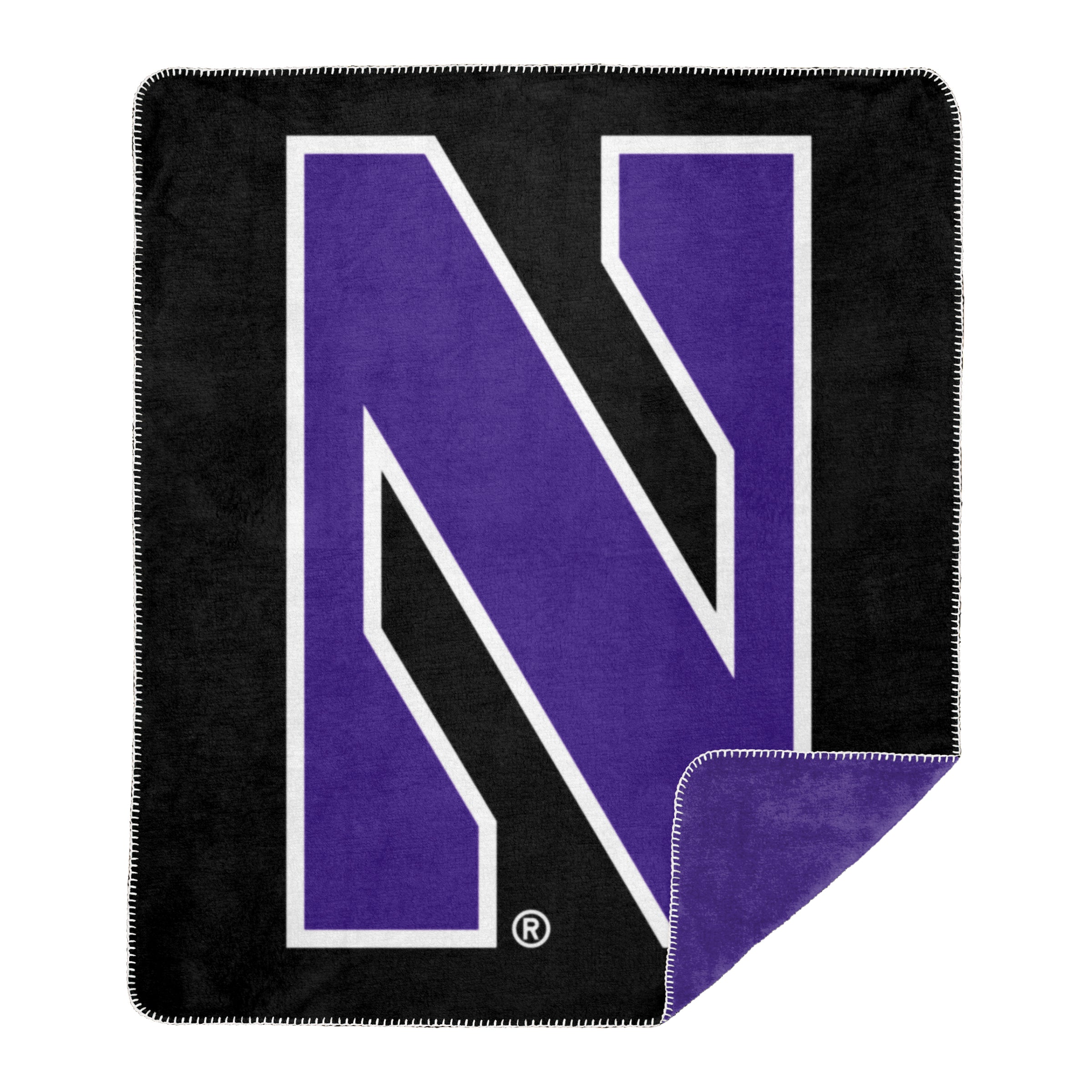 NCAA Northwestern Wildcats Silver Knit Throw Blanket 60x72 Inches