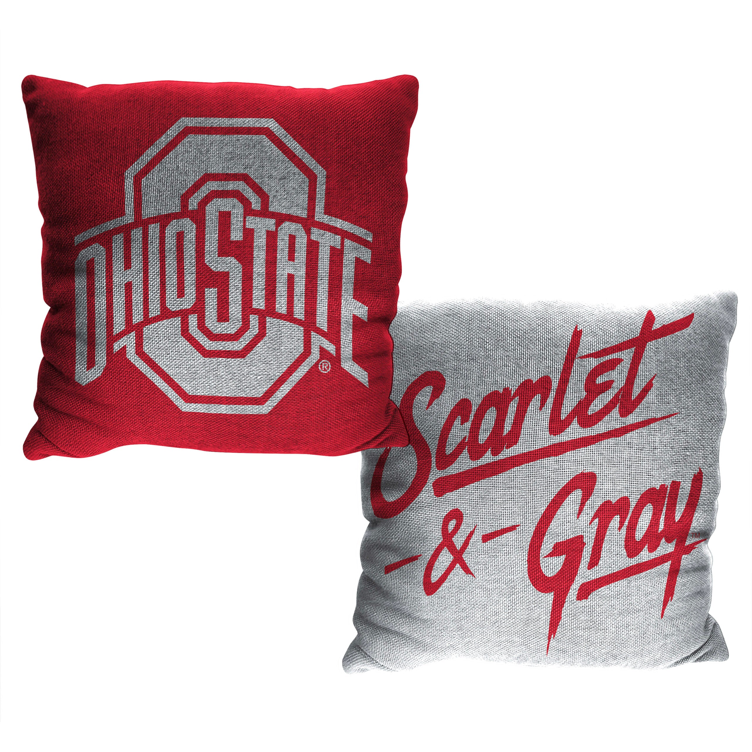 NCAA Ohio State Buckeyes Invert Double Sided Jacquard Pillow