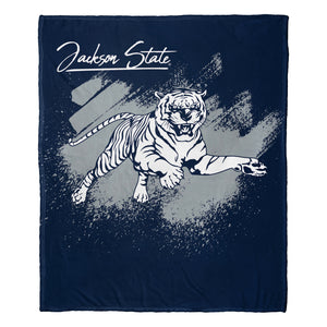 NCAA School Tradition Jackson State Tigers Silk Touch Throw Blanket 50x60 Inches