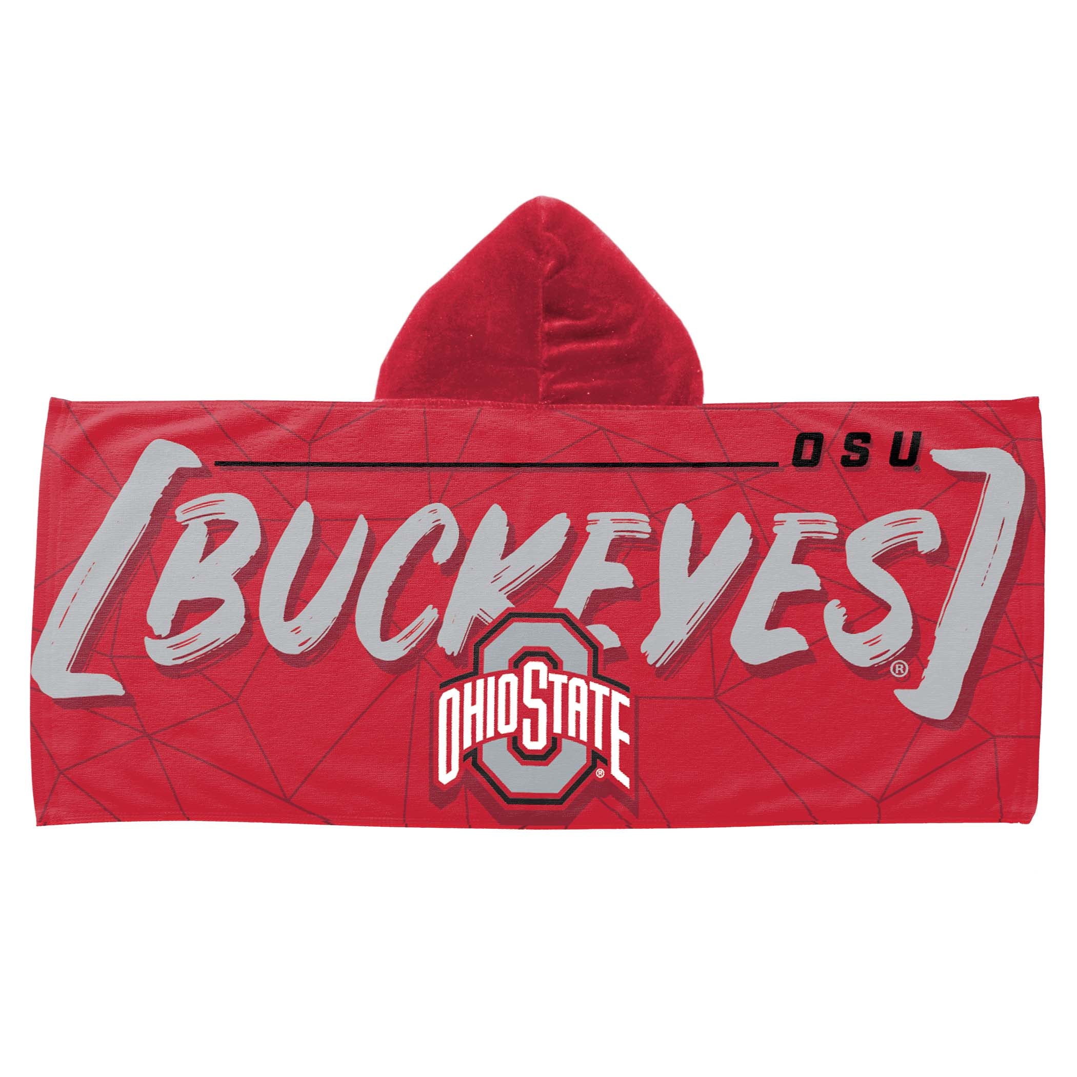 NCAA Ohio State Buckeyes Youth Hooded Beach Towel 21x51 Inches