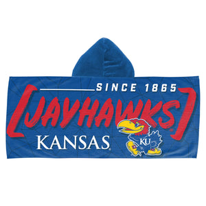 NCAA Kansas Jayhawks Youth Hooded Beach Towel 21x51 Inches