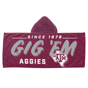 NCAA Texas A&M Aggies Youth Hooded Beach Towel 21x51 Inches