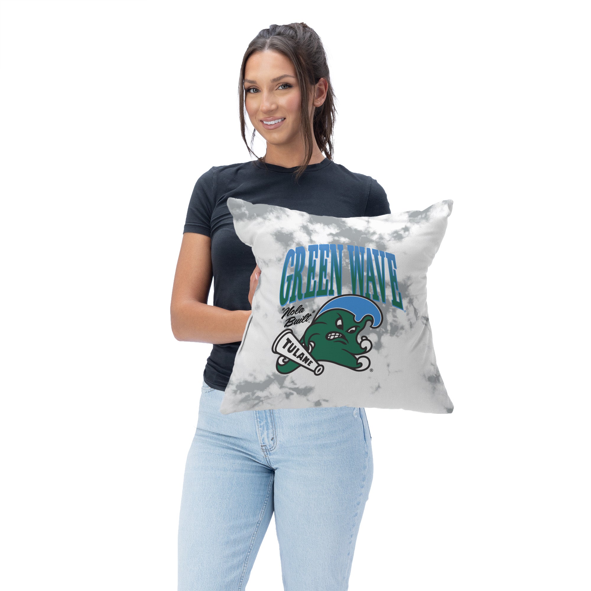 Tulane Green Wave NCAA Hipster Throw Pillow 18X18 Inches