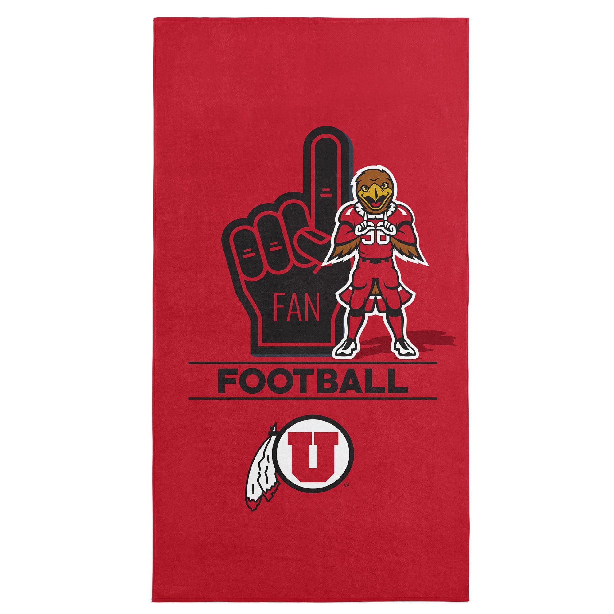 NCAA Utah Utes Number 1 Fan Beach Towel 30x60 Inches