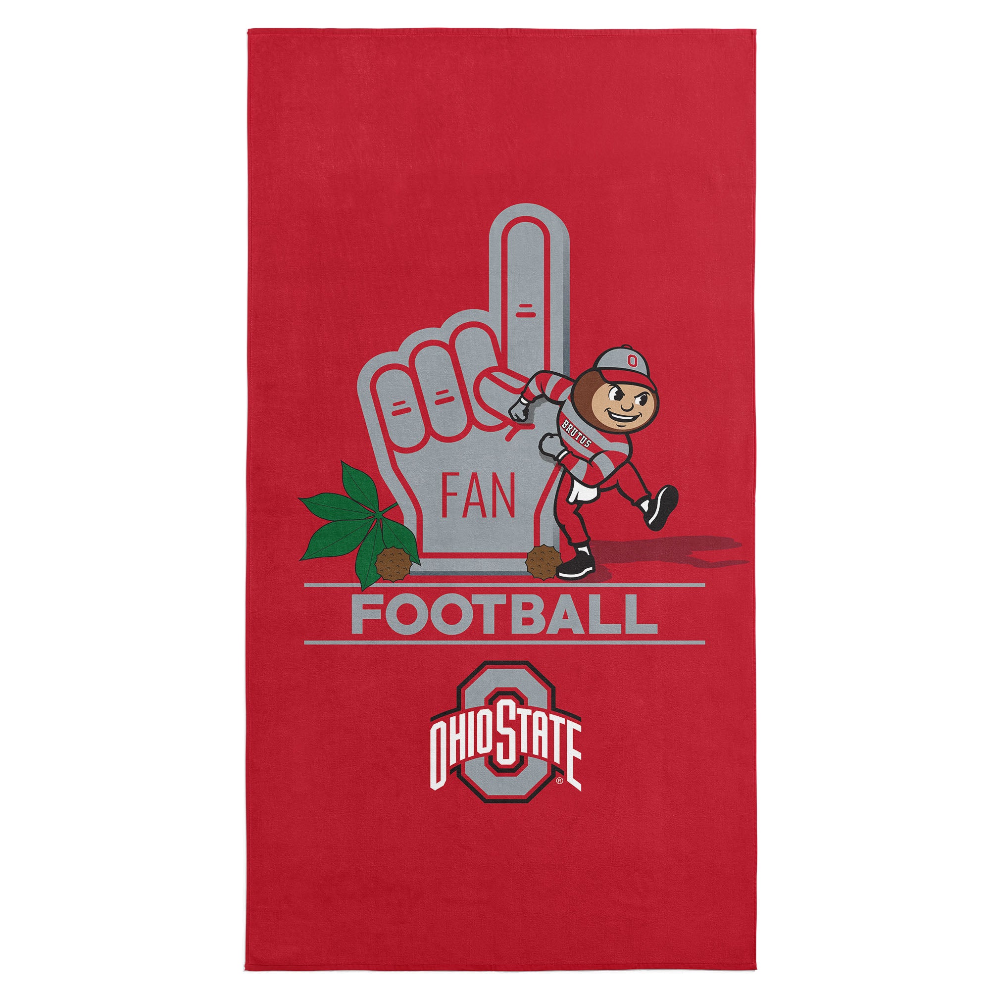 NCAA Ohio State Buckeyes Number 1 Fan Beach Towel 30x60 Inches