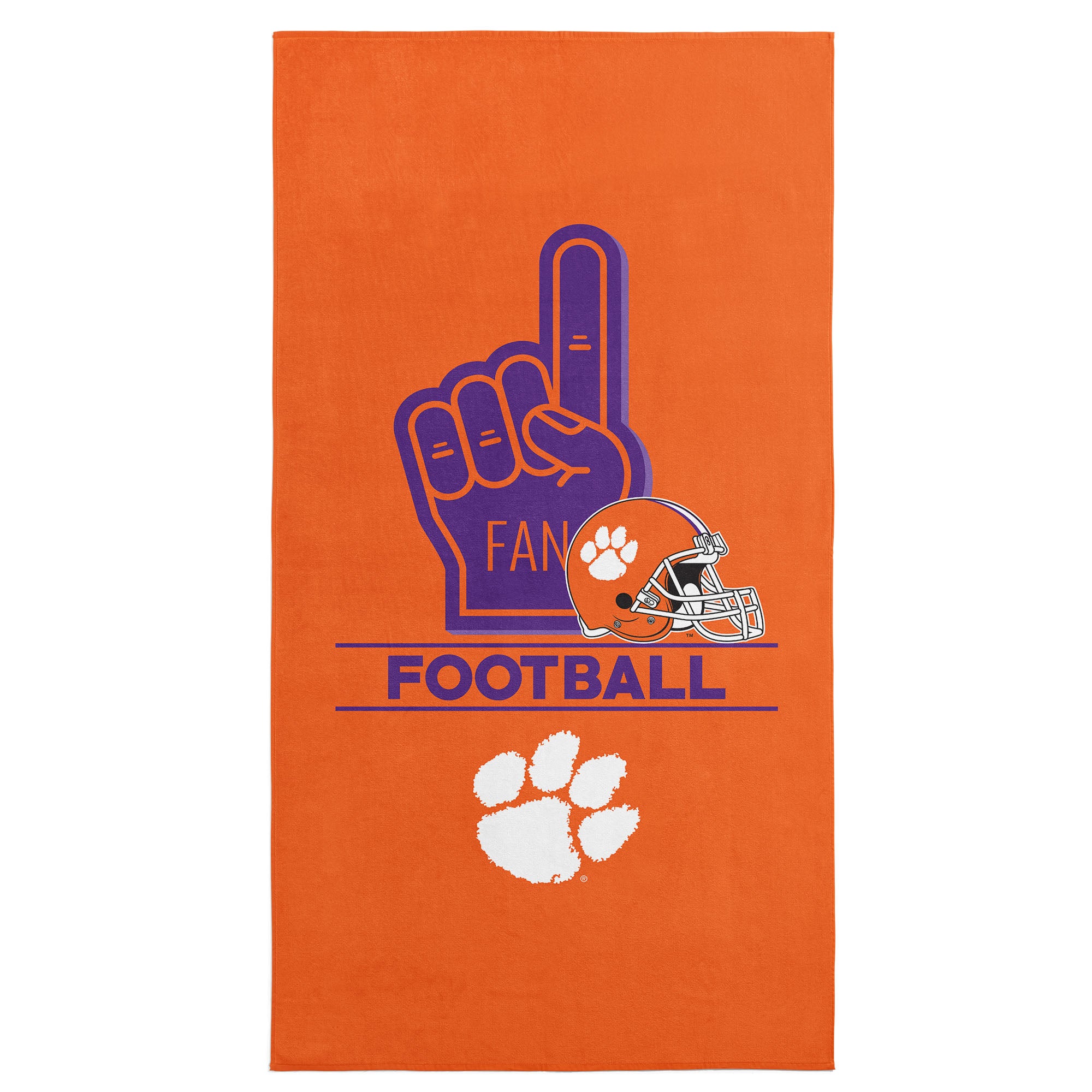 NCAA Clemson Tigers Number 1 Fan Beach Towel 30x60 Inches