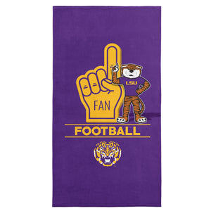 NCAA LSU - Louisiana State Tigers Number 1 Fan Beach Towel 30x60 Inches