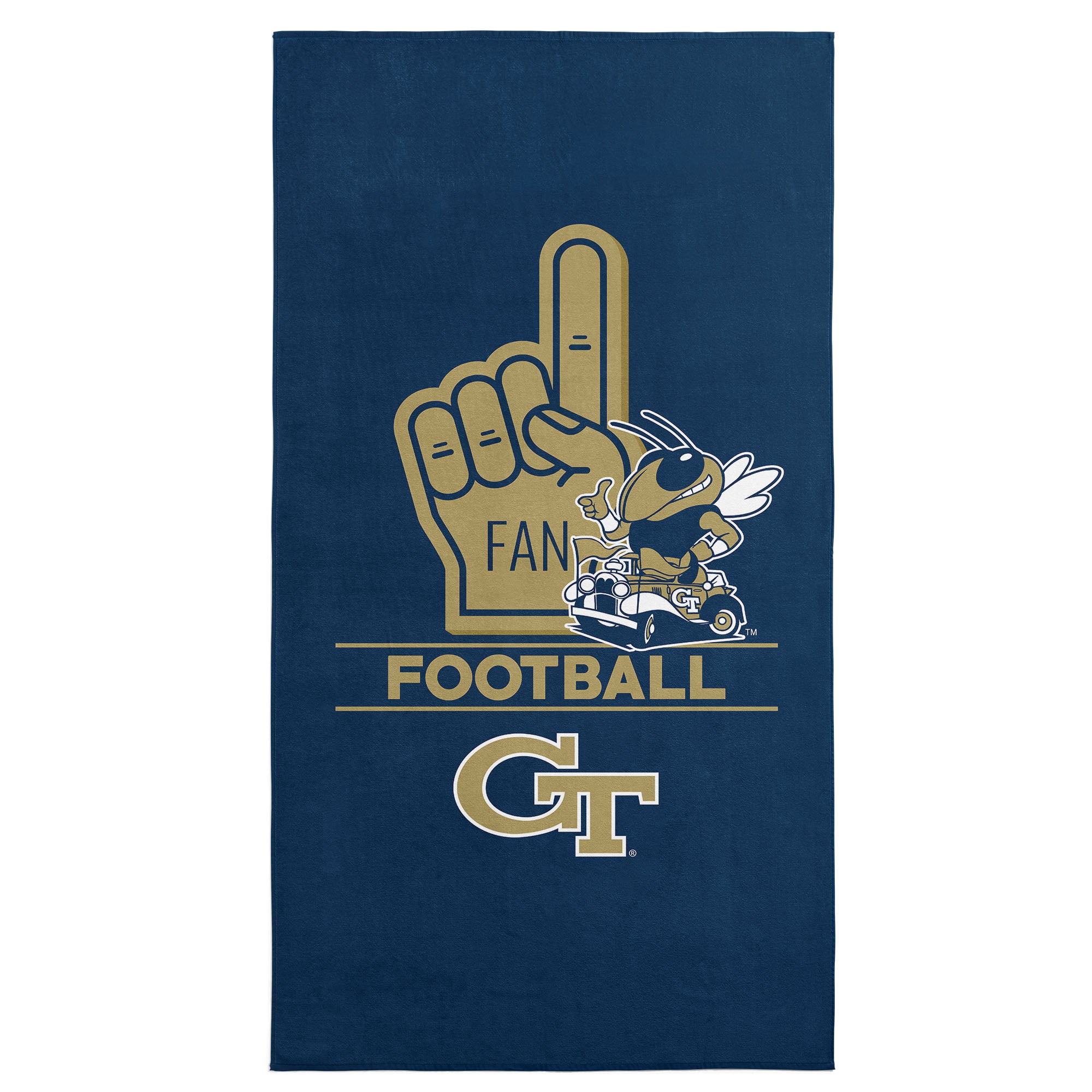 NCAA Georgia Tech Yellow Jackets Number 1 Fan Beach Towel 30x60 Inches