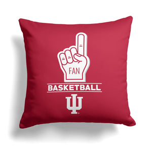 NCAA Indiana Hoosiers Number 1 Fan Throw Pillow 18x18