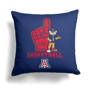 NCAA Arizona Wildcats Number 1 Fan Throw Pillow 18x18