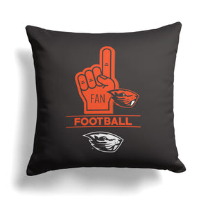 NCAA Oregon State Beavers Number 1 Fan Throw Pillow 18x18