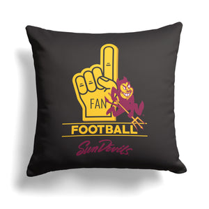 NCAA Arizona State Sun Devils Number 1 Fan Throw Pillow 18x18
