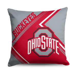 Ohio State Buckeyes NCAA Pulsewave Throw Pillow 18X18 Inches