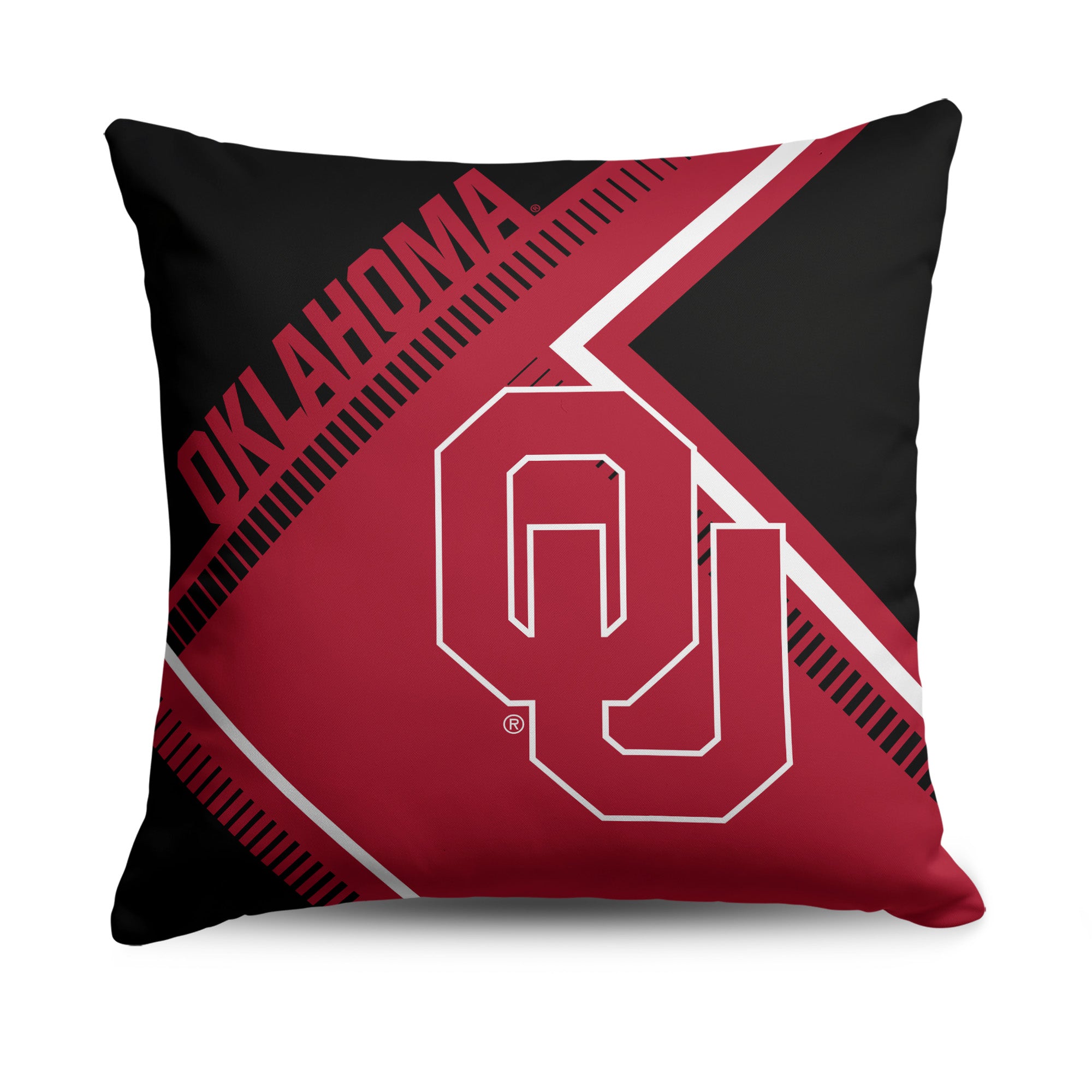 Oklahoma Sooners NCAA Pulsewave Throw Pillow 18X18 Inches