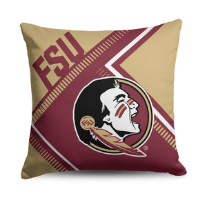 Florida State Seminoles NCAA Pulsewave Throw Pillow 18X18 Inches