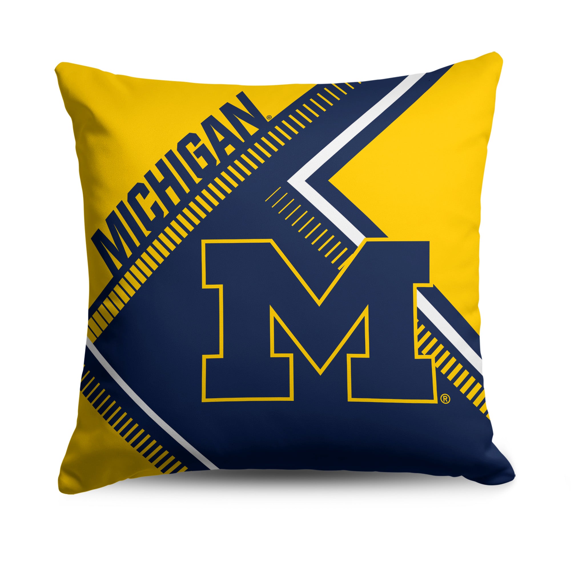 Michigan Wolverines NCAA Pulsewave Throw Pillow 18X18 Inches