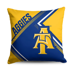 North Carolina A&T Aggies NCAA Pulsewave Throw Pillow 18X18 Inches