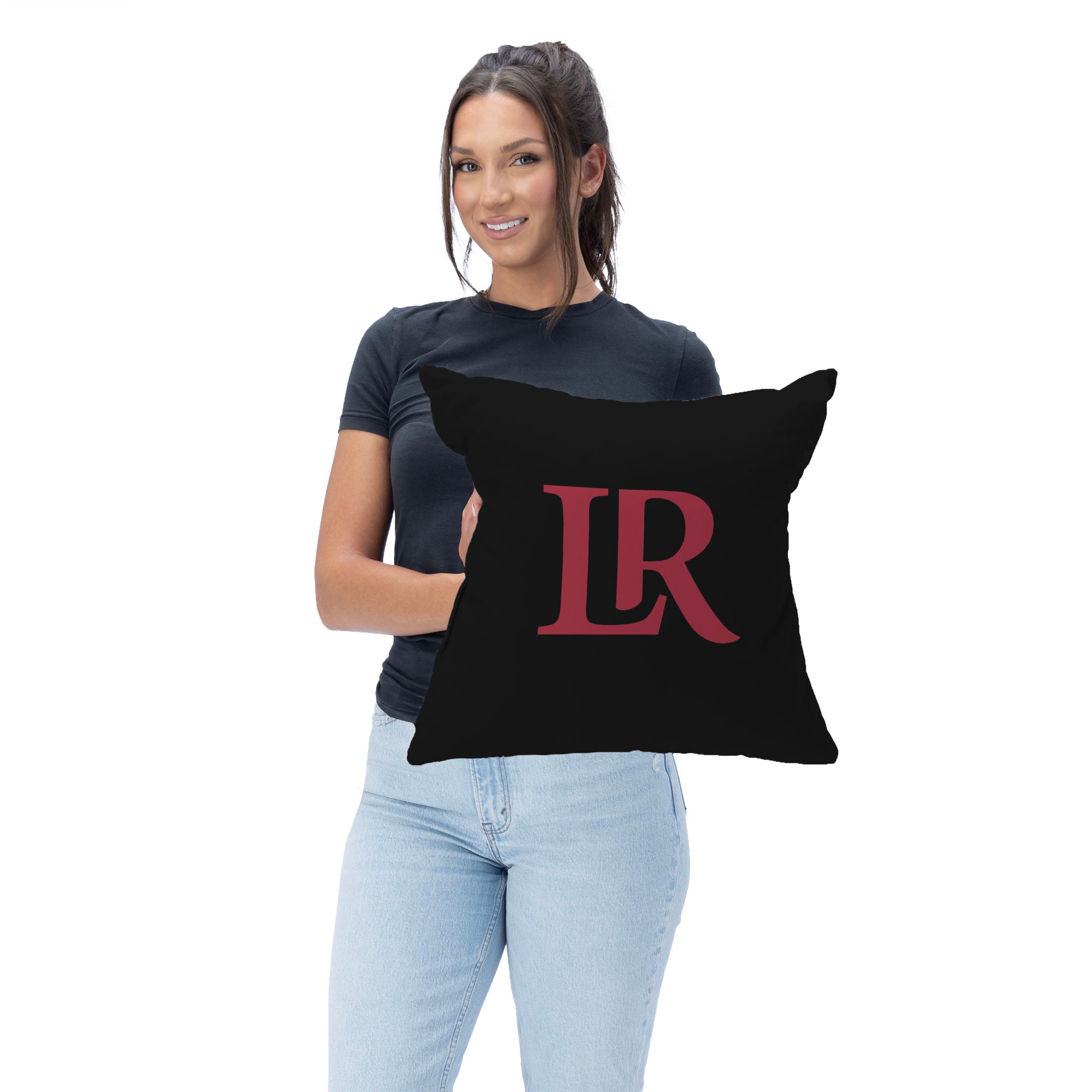 Lenoir-Rhyne Bears Throw Pillow 18x18 Inches