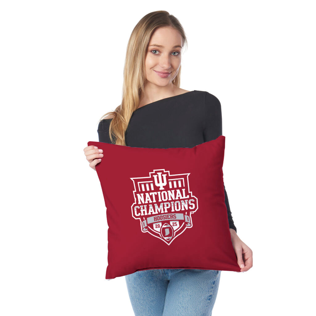 2025 NCAA Football Championship Indiana Hoosiers Manifest Throw Pillow 18×18 inches