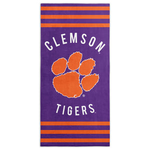 NCAA Clemson Tigers Stripes Beach Towel 30Ã—60 Inches