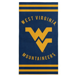 NCAA West Virginia Mountaineers Stripes Beach Towel 30x60 inches