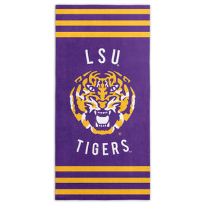 NCAA LSU Tigers Stripes Beach Towel 30Ã—60 Inches