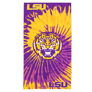 NCAA LSU Tigers Psychedelic Beach Towel 30x60 Inches